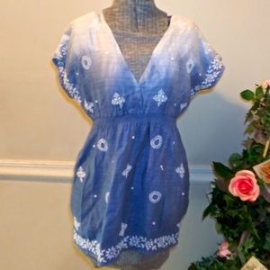 LETARTE | Ombré Blue/White Handmade Swim Cover XS